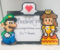 Luigi & Daisy Perler Bead Frame