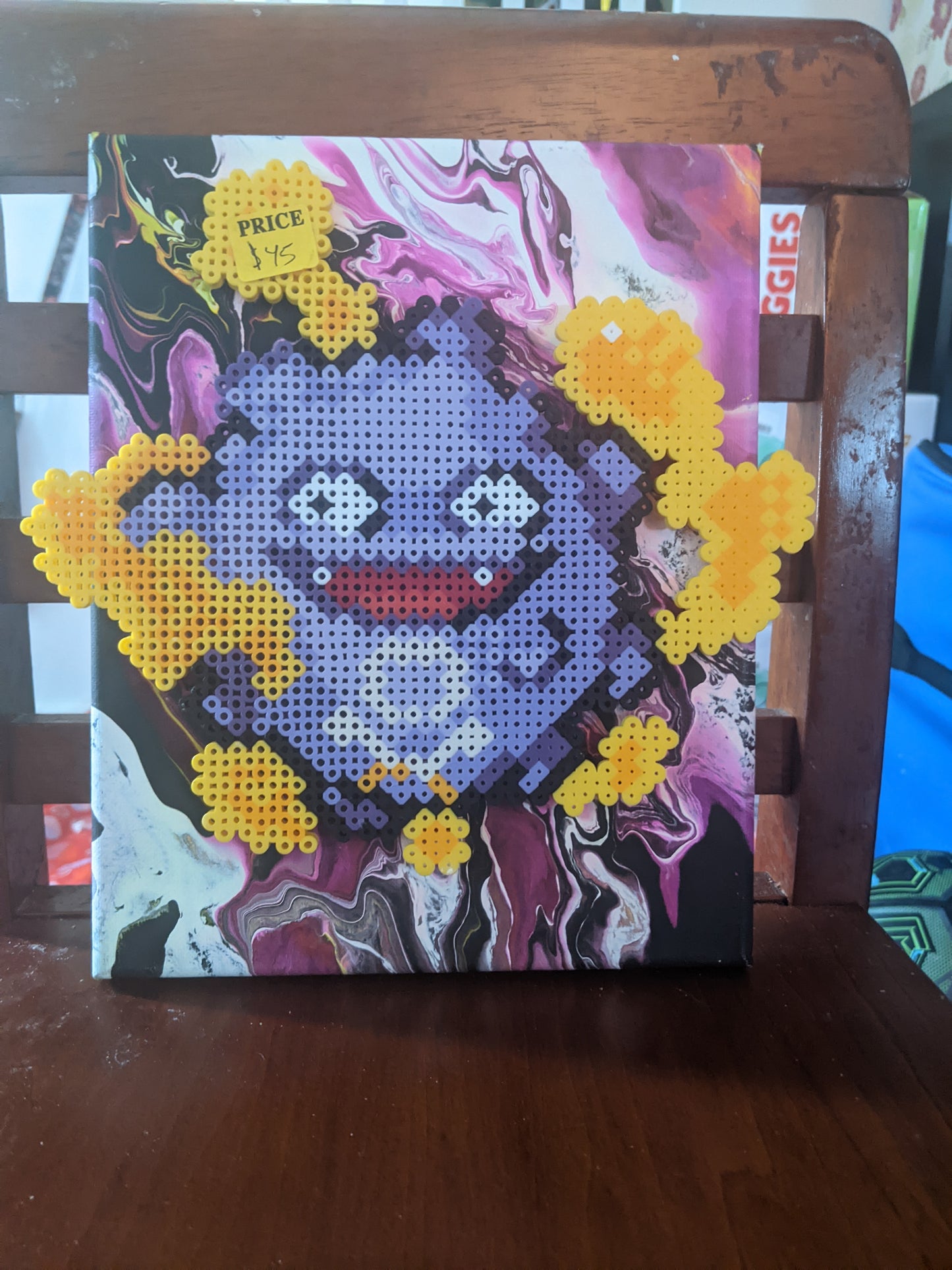 Coughing Pocket Monster Perler Bead Canvas