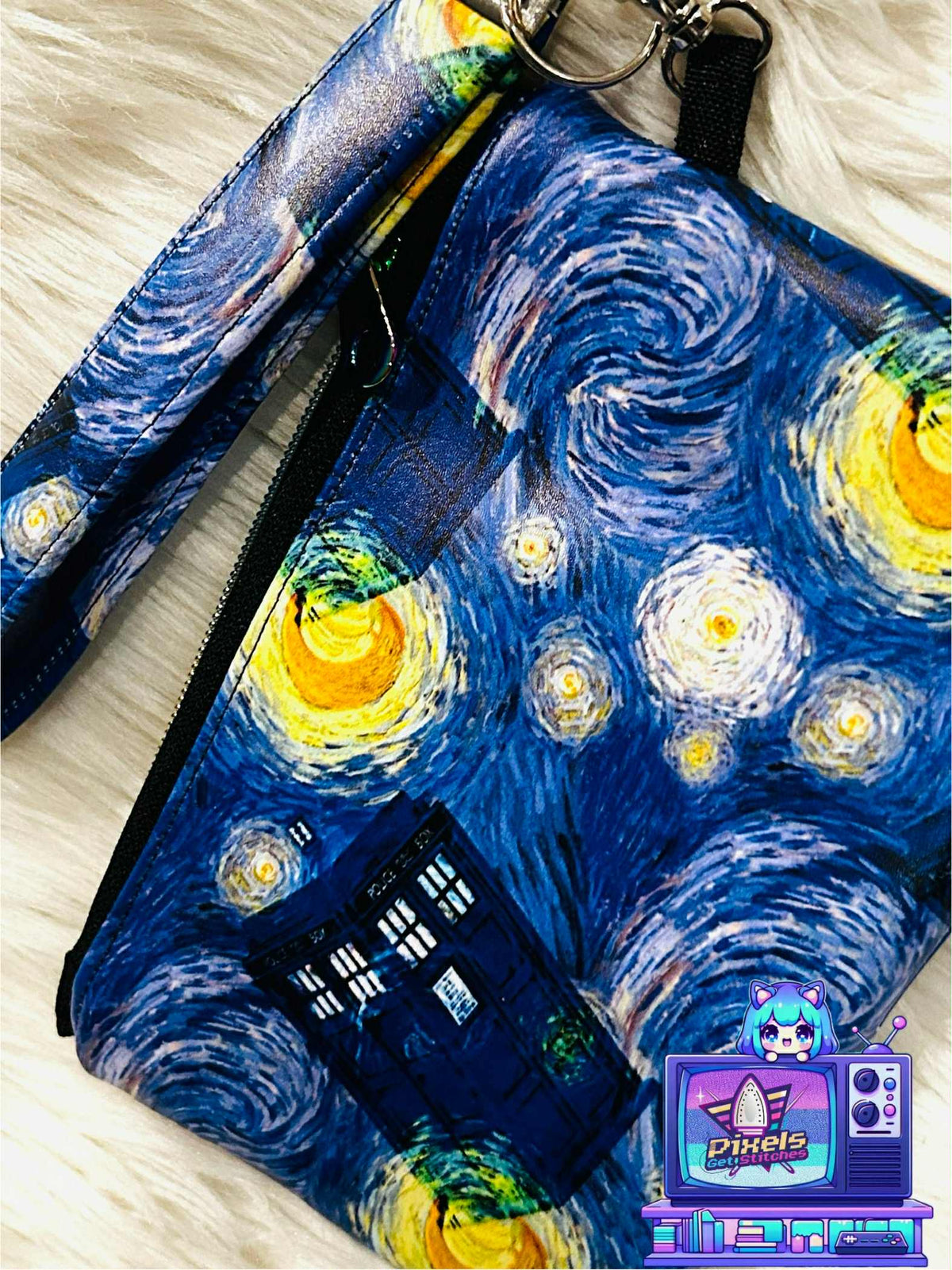 Starry Night Tardis Wristbag